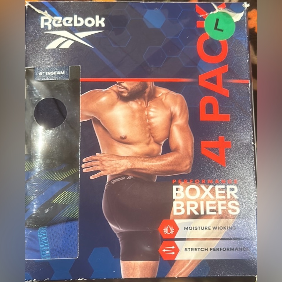 Brand New Reebok Boxer Briefs 3 Pcs